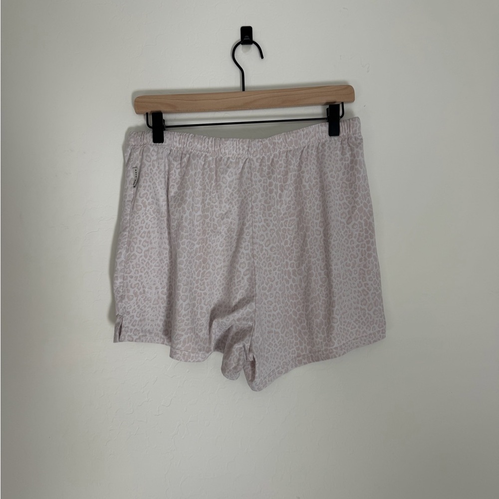 Rae Dunn Pink ‘BLESSED’ Leopard Print Pajama Shorts - Picture 3 of 8